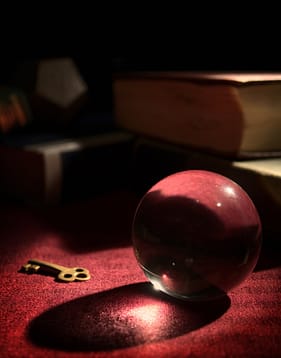 crystal ball and gold key crystal ball and gold key
